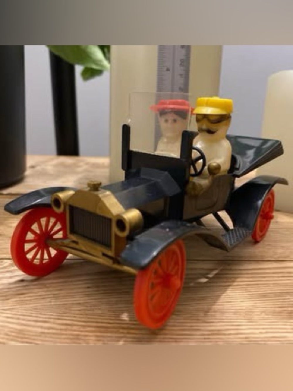 Vintage Plastic Antique Car Salt and Pepper Shakers Set Model T Roadster